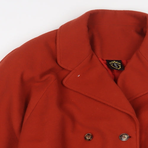 By Boules Womens Orange Jacket Size 10 Button