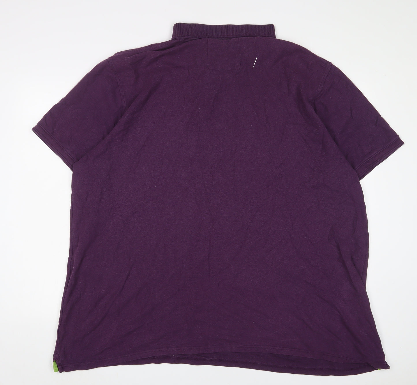 Maine Mens Purple Cotton Polo Size 3XL Collared Button