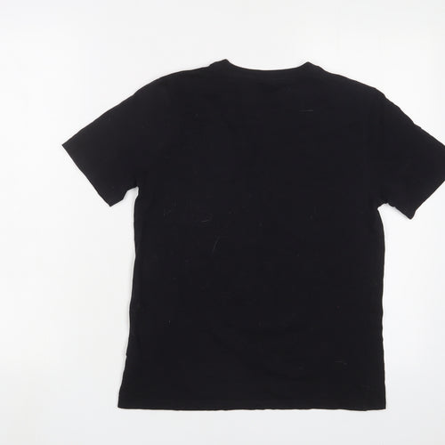 Gap Boys Black Cotton Basic T-Shirt Size 12-13 Years Crew Neck Pullover - NASA