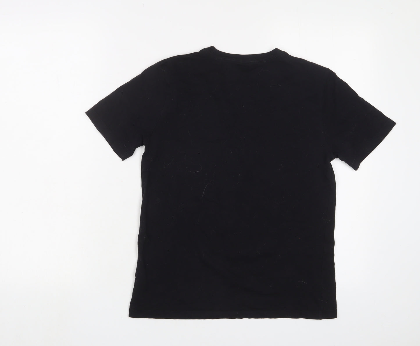 Gap Boys Black Cotton Basic T-Shirt Size 12-13 Years Crew Neck Pullover - NASA