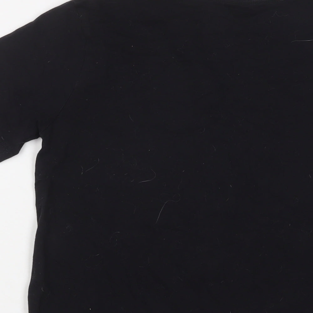 Gap Boys Black Cotton Basic T-Shirt Size 12-13 Years Crew Neck Pullover - NASA