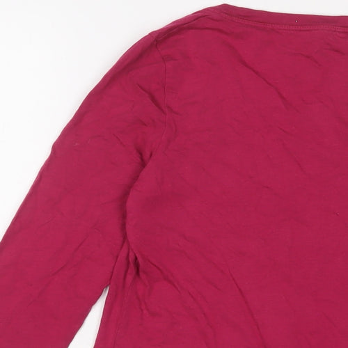 White Stuff Womens Purple Cotton Basic T-Shirt Size 10 Crew Neck