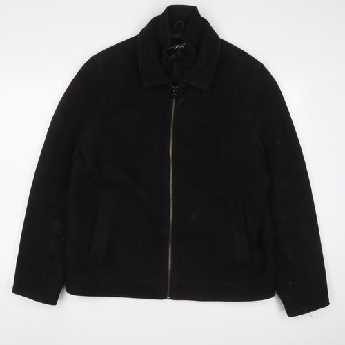 Black Rivet Mens Black Jacket Size L Zip - Pockets
