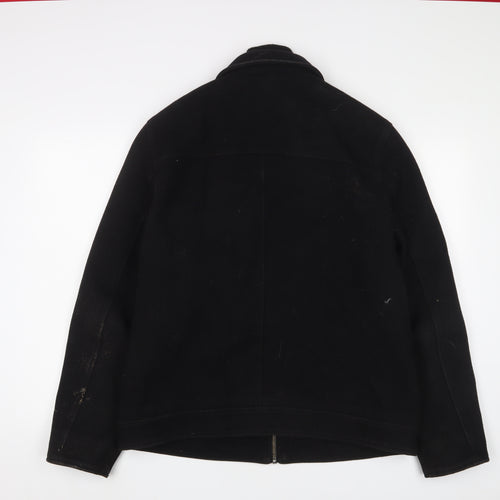 Black Rivet Mens Black Jacket Size L Zip - Pockets