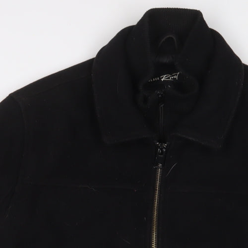 Black Rivet Mens Black Jacket Size L Zip - Pockets