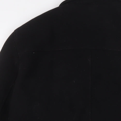 Black Rivet Mens Black Jacket Size L Zip - Pockets