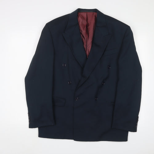 River Island Mens Blue Polyester Jacket Suit Jacket Size 38 Regular