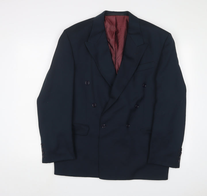 River Island Mens Blue Polyester Jacket Suit Jacket Size 38 Regular