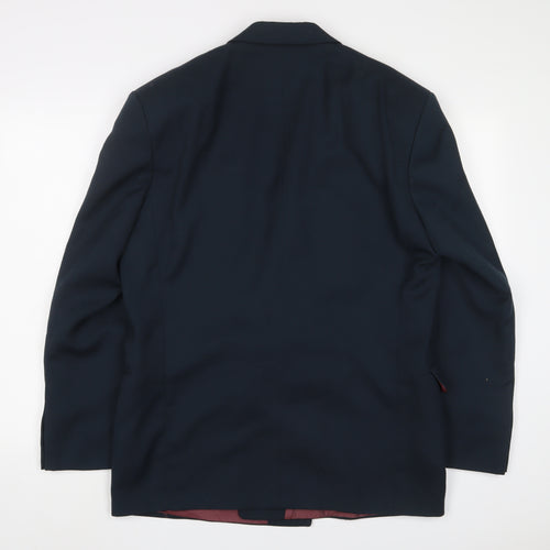 River Island Mens Blue Polyester Jacket Suit Jacket Size 38 Regular