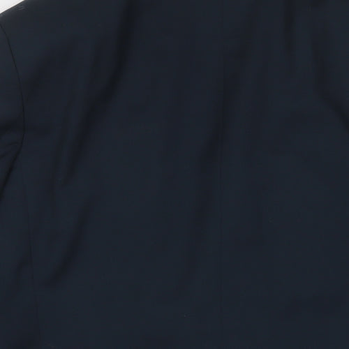 River Island Mens Blue Polyester Jacket Suit Jacket Size 38 Regular