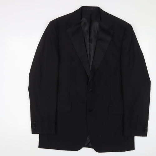 Scott & Taylor Mens Black Wool Jacket Suit Jacket Size 40 Regular