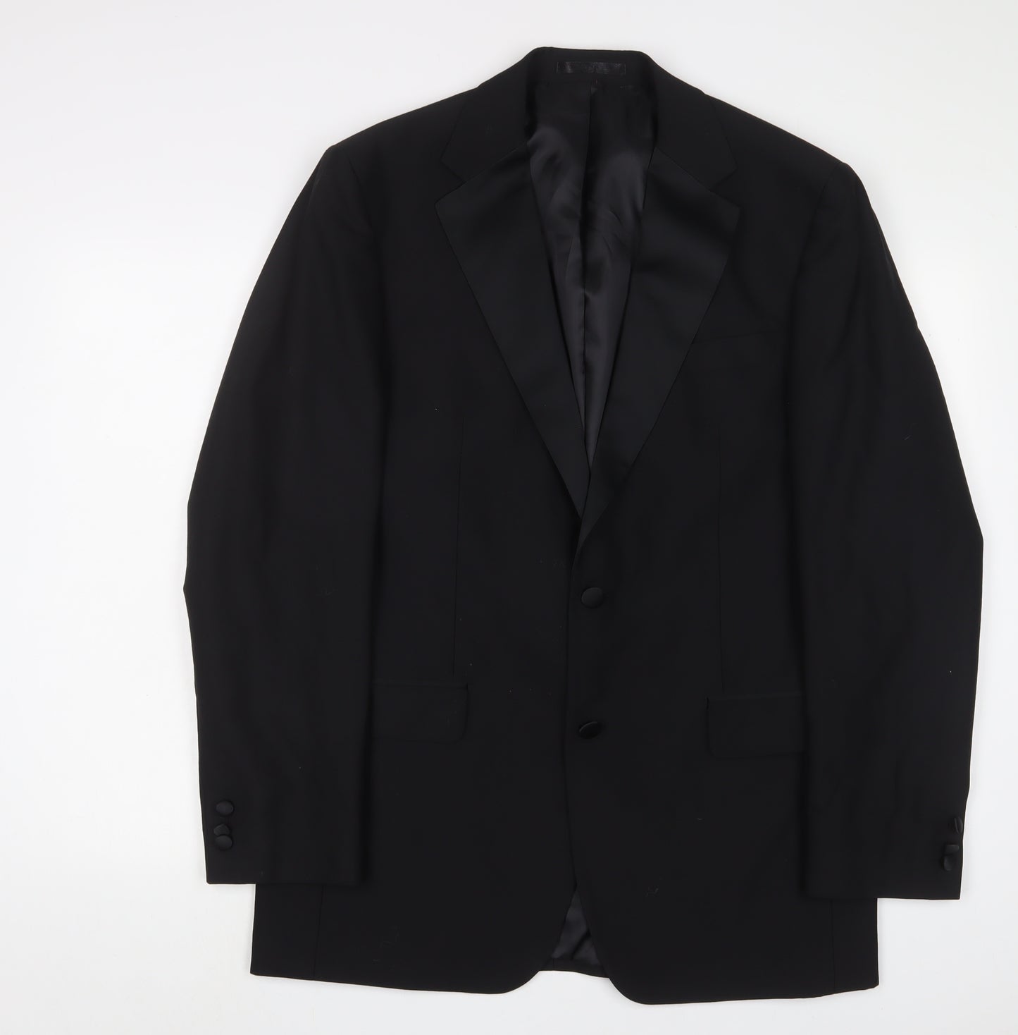 Scott & Taylor Mens Black Wool Jacket Suit Jacket Size 40 Regular