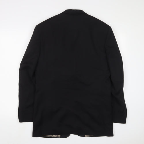 Marks and Spencer Mens Black Wool Jacket Suit Jacket Size 38 Regular