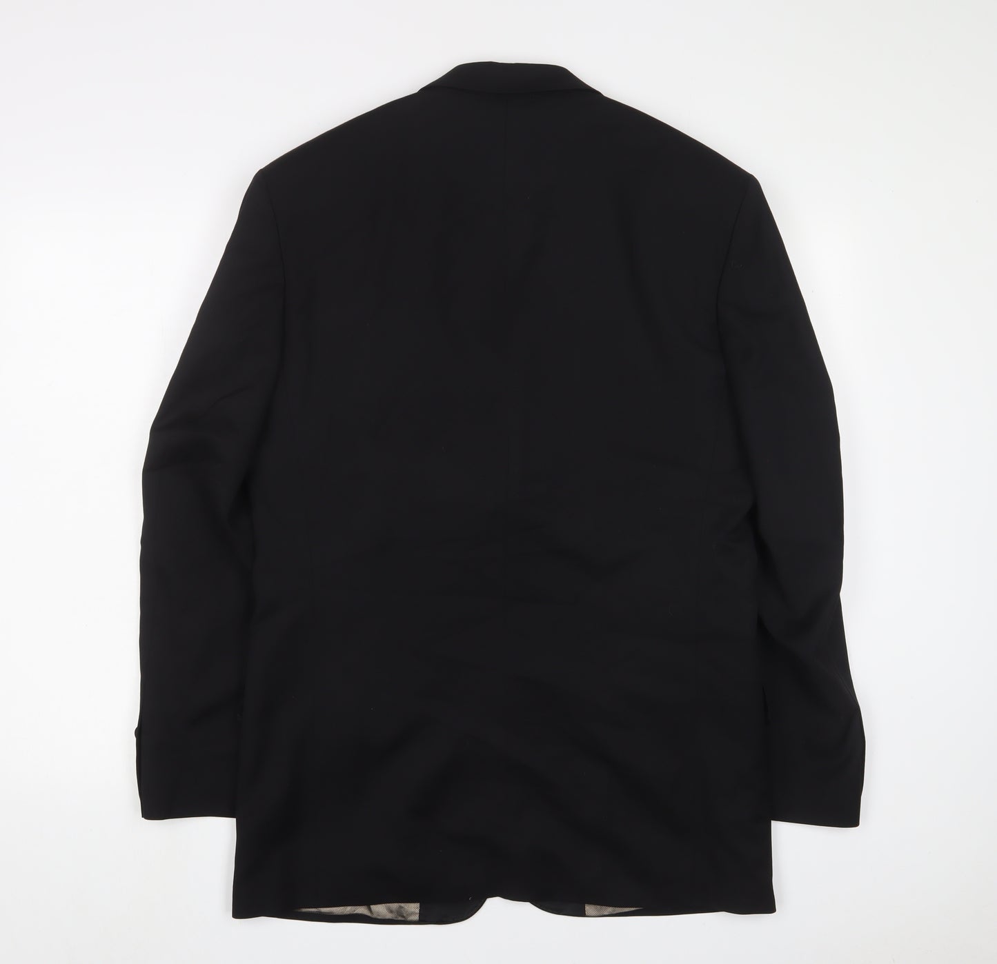 Marks and Spencer Mens Black Wool Jacket Suit Jacket Size 38 Regular