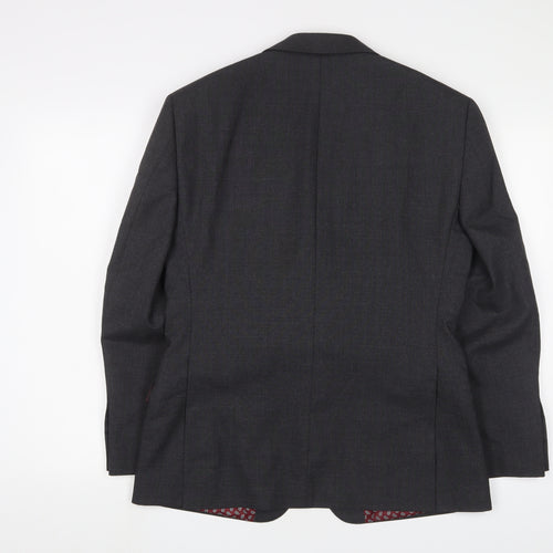 T.M.Lewin Mens Grey Wool Jacket Suit Jacket Size 38 Regular