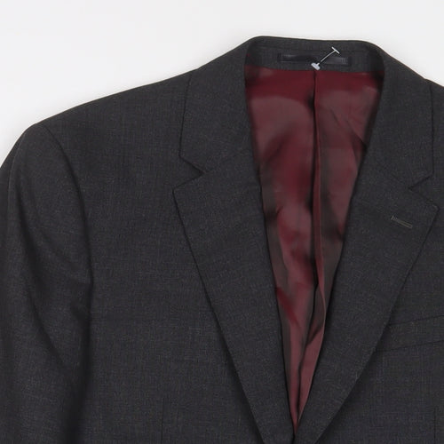 T.M.Lewin Mens Grey Wool Jacket Suit Jacket Size 38 Regular