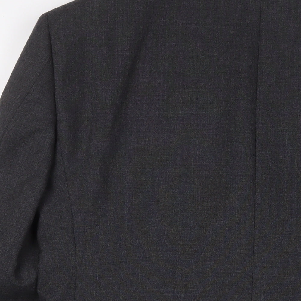 T.M.Lewin Mens Grey Wool Jacket Suit Jacket Size 38 Regular