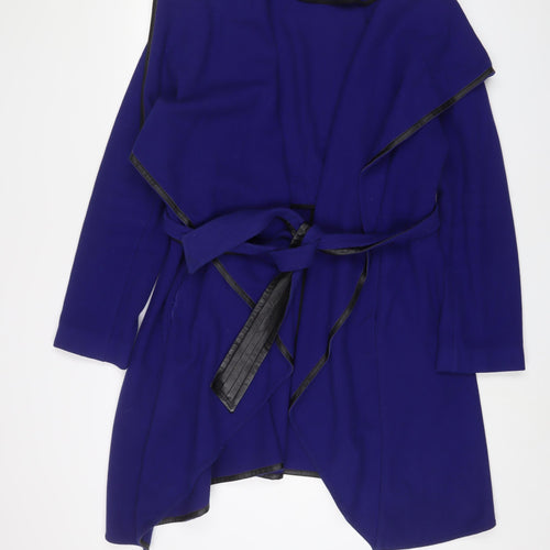Oasis Womens Blue Jacket Size L Tie