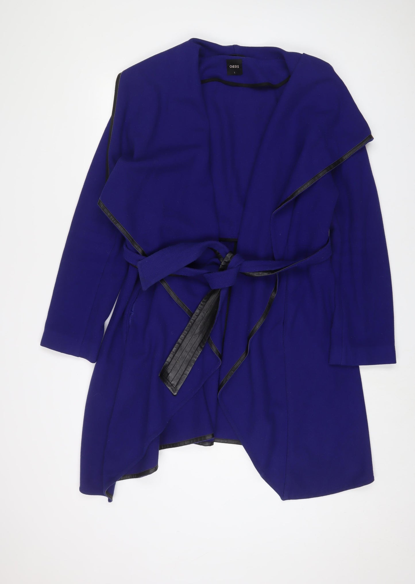 Oasis Womens Blue Jacket Size L Tie