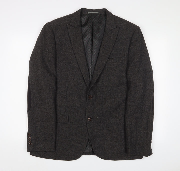 NEXT Mens Brown Wool Jacket Suit Jacket Size 44 Regular