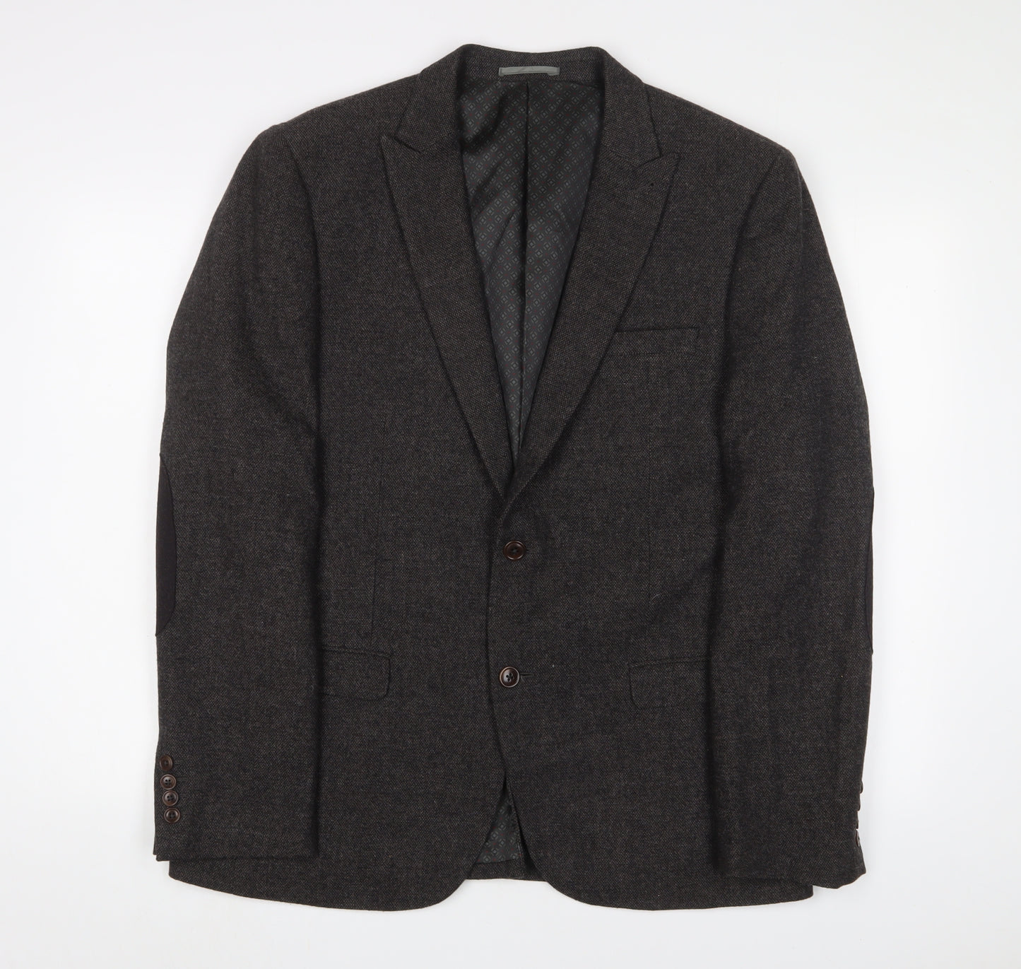 NEXT Mens Brown Wool Jacket Suit Jacket Size 44 Regular