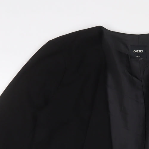 Oasis Womens Black Jacket Blazer Size 10 - Open