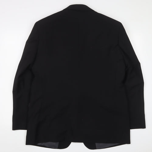 Marks and Spencer Mens Black Polyester Jacket Suit Jacket Size 44 Regular