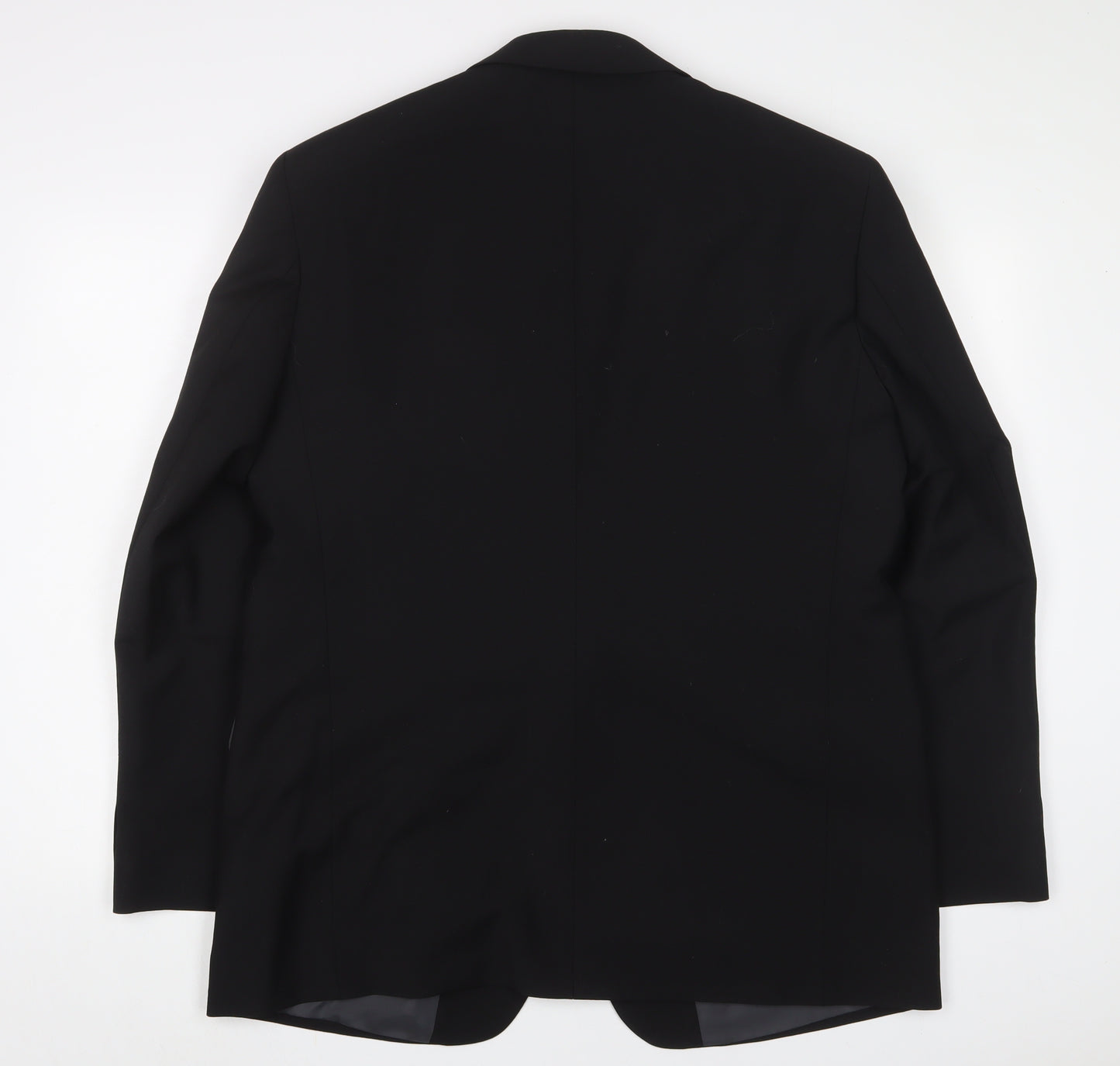 Marks and Spencer Mens Black Polyester Jacket Suit Jacket Size 44 Regular