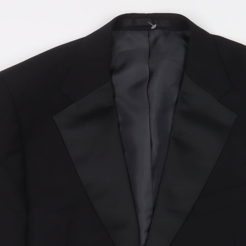 Marks and Spencer Mens Black Polyester Jacket Suit Jacket Size 44 Regular