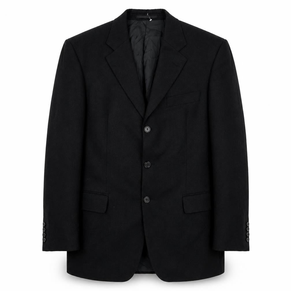 Front view of Lane Borgoseisa men’s grey wool jacket suit jacket, size 42, regular