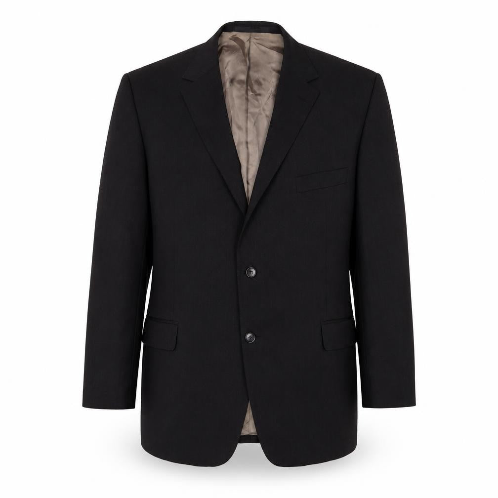 Front view of Marks & Spencer men’s grey wool jacket suit jacket, size 46, regular