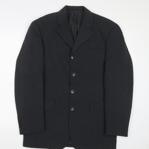 REMUS Mens Grey Wool Jacket Suit Jacket Size 38 Regular