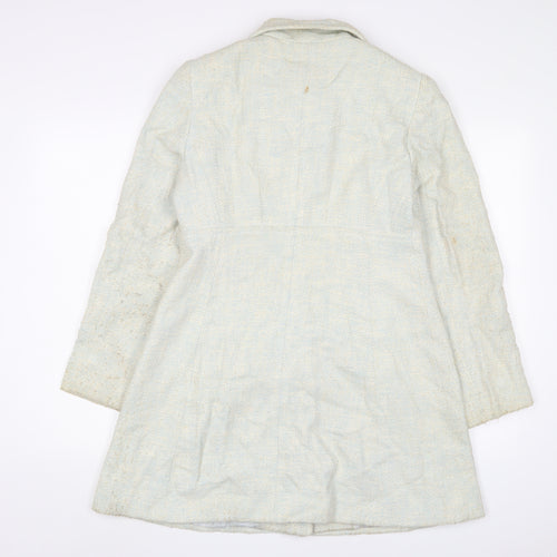 Jane Norman Womens Beige Overcoat Coat Size 12 Button