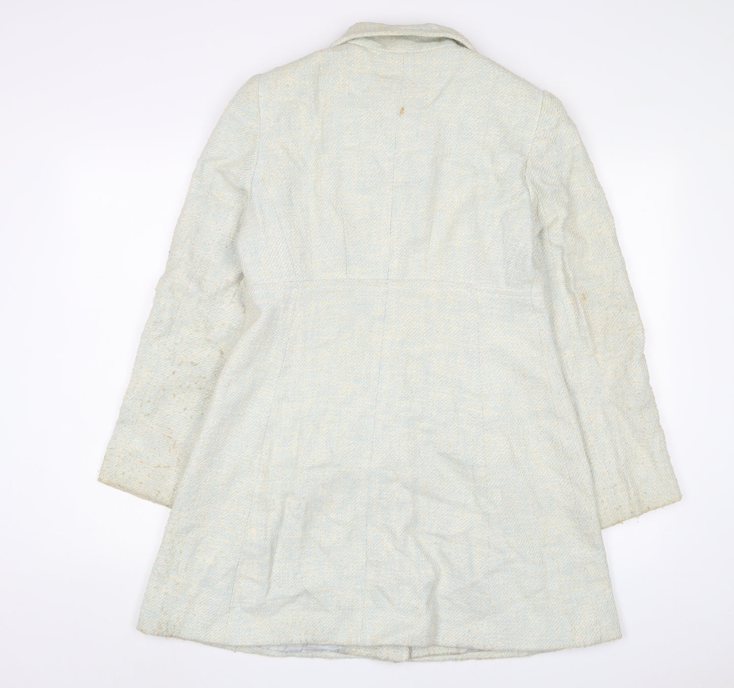 Jane Norman Womens Beige Overcoat Coat Size 12 Button