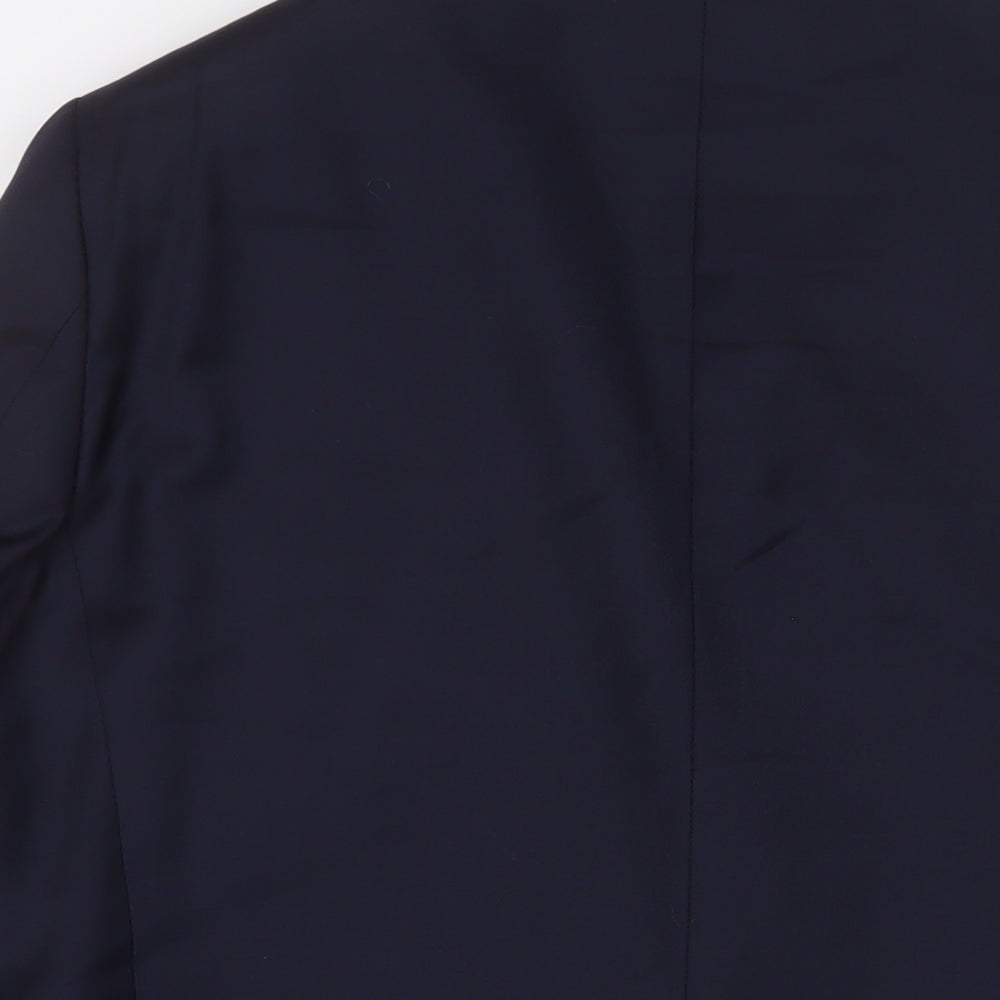 Charles Tyrwhitt Mens Blue Wool Jacket Suit Jacket Size 46 Regular
