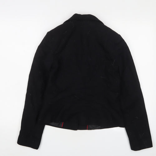 Laura Ashley Womens Black Jacket Blazer Size 12 Button
