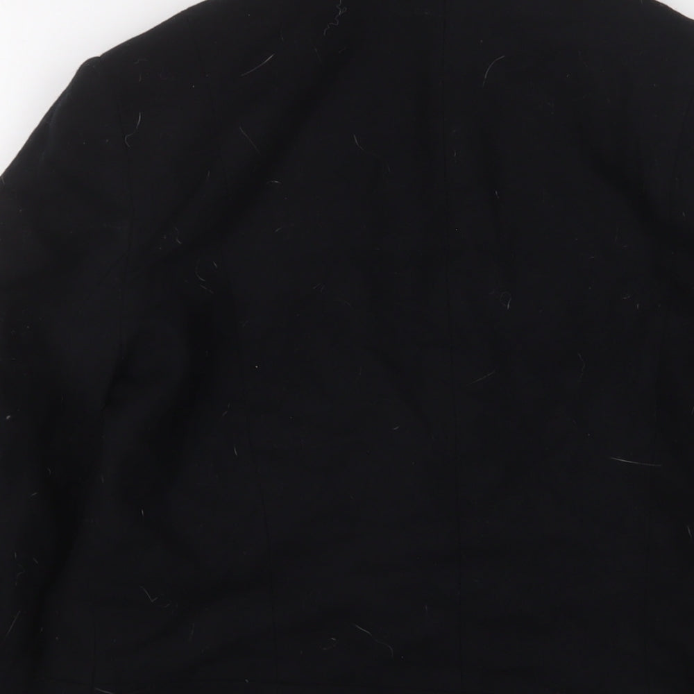 Laura Ashley Womens Black Jacket Blazer Size 12 Button