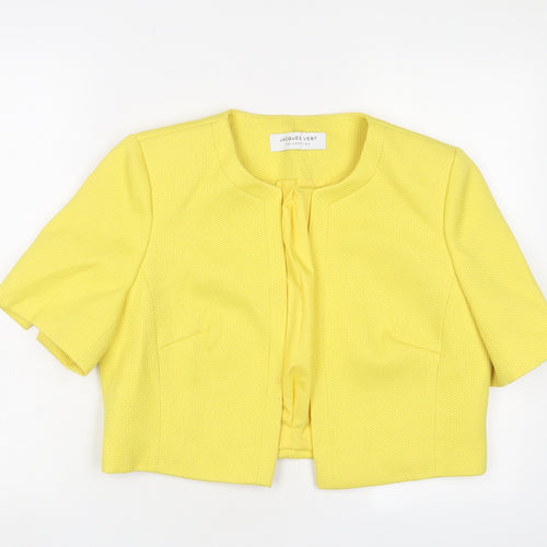 Jacques Vert Womens Yellow Jacket Blazer Size 14 - Open