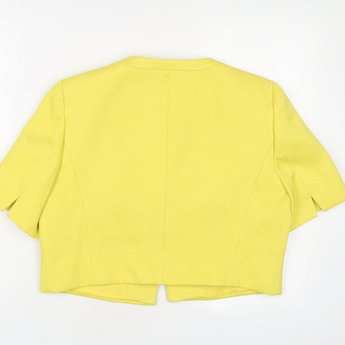 Jacques Vert Womens Yellow Jacket Blazer Size 14 - Open
