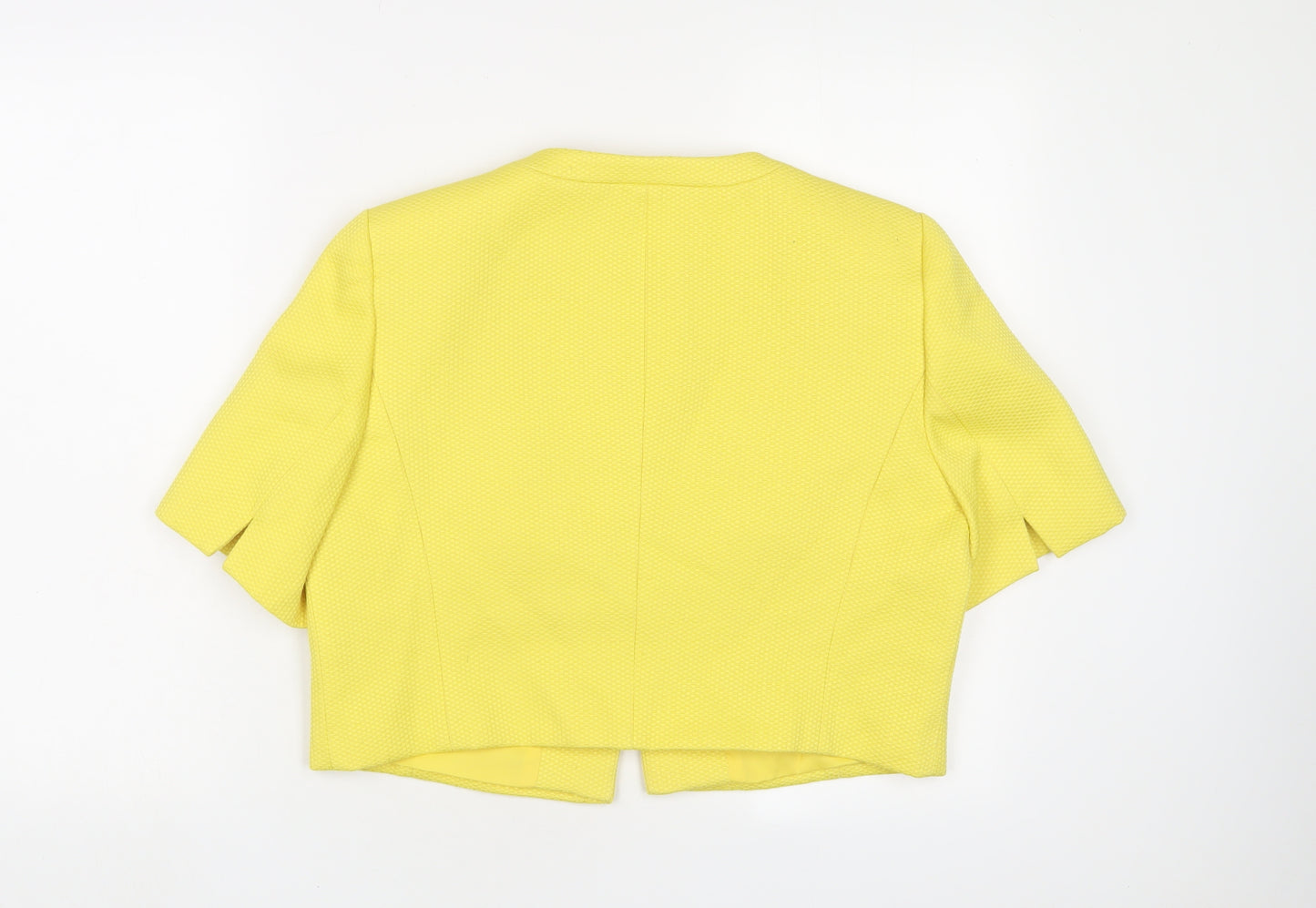 Jacques Vert Womens Yellow Jacket Blazer Size 14 - Open