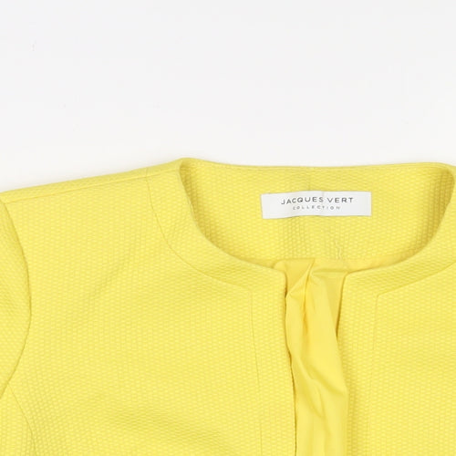 Jacques Vert Womens Yellow Jacket Blazer Size 14 - Open