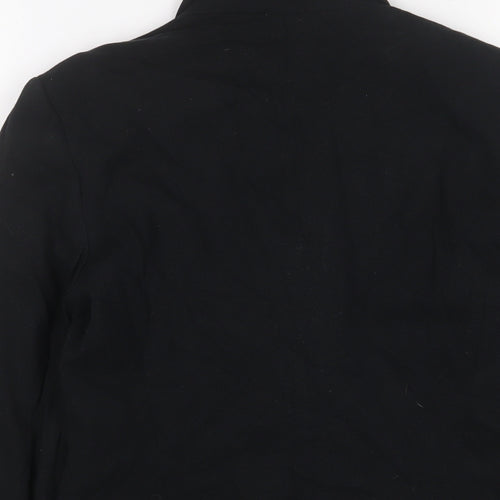 United Colors of Benetton Womens Black Jacket Blazer Size 12 Button
