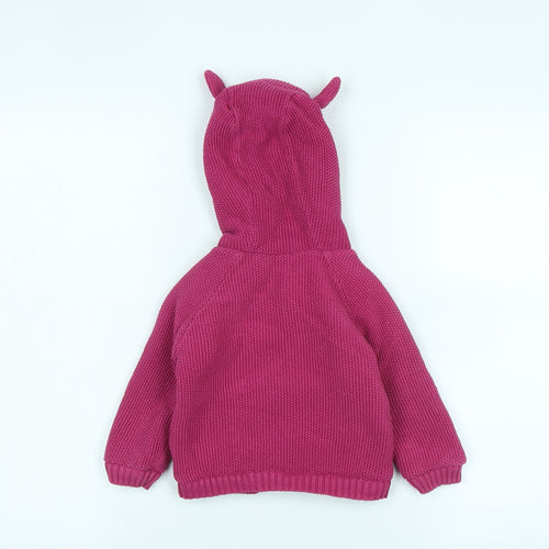 John Lewis Girls Pink Jacket Size 12-18 Months Button