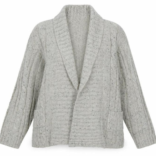 Maine Womens Beige Collared Acrylic Cardigan Jumper Size 20
