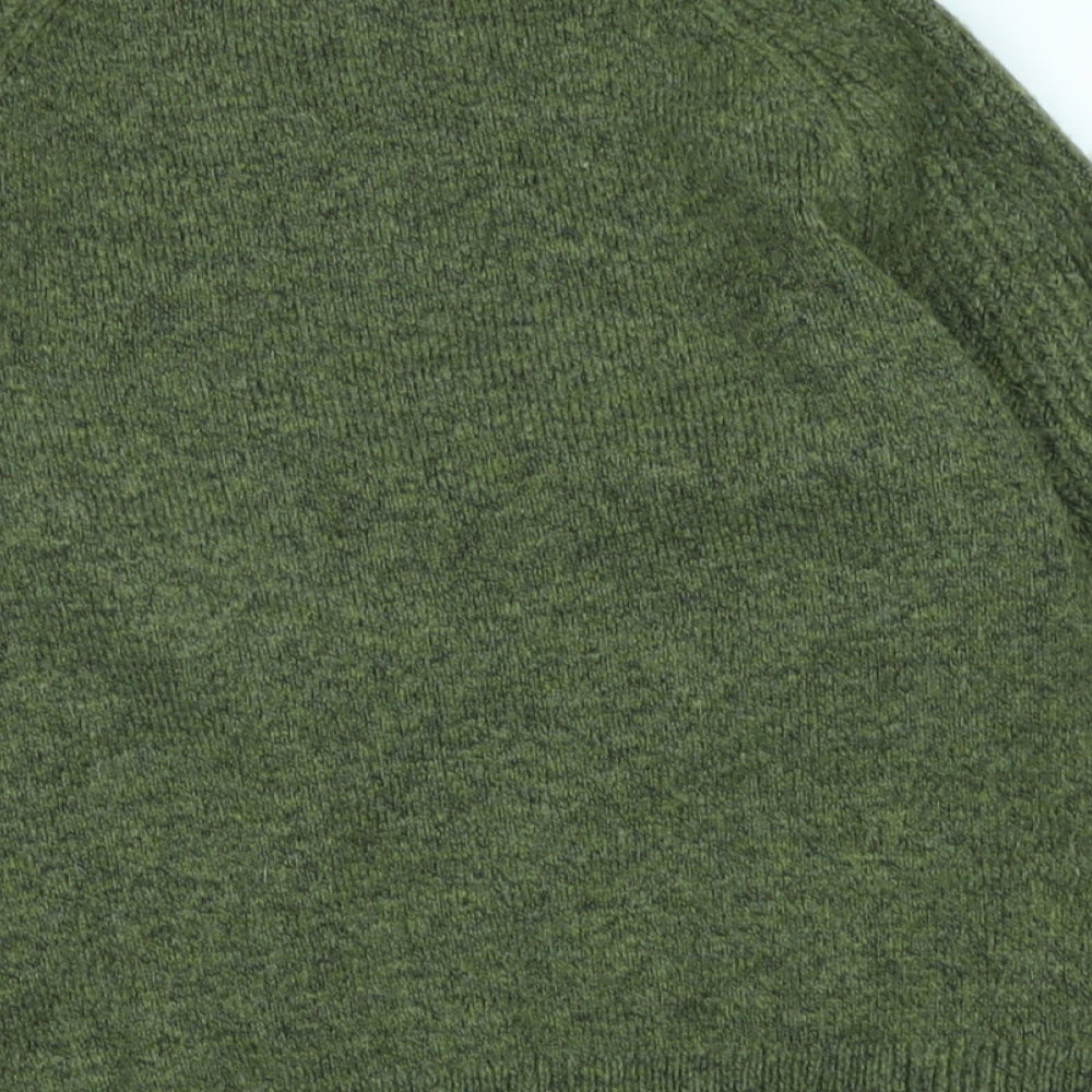 Marks and Spencer Womens Green Crew Neck Polyester Pullover Jumper Size XS