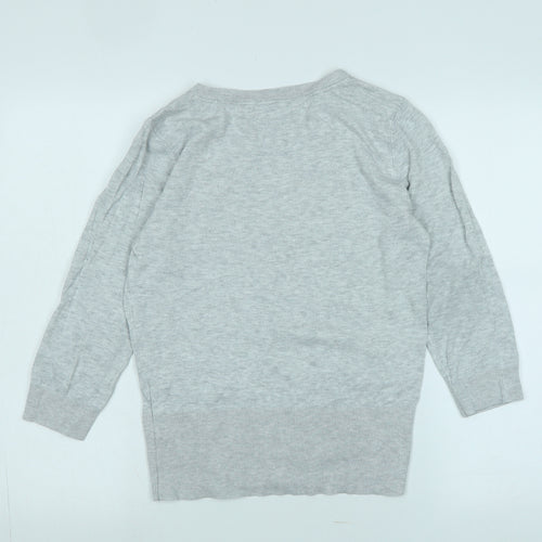 RedHead Womens Grey Crew Neck Viscose Pullover Jumper Size 12