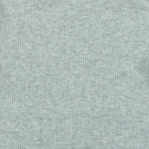 Miss Selfridge Womens Grey Mock Neck Polyester Pullover Jumper Size 6