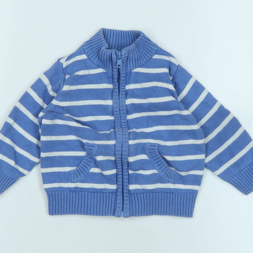 Mothercare Boys Blue Jacket Size 6-9 Months Zip