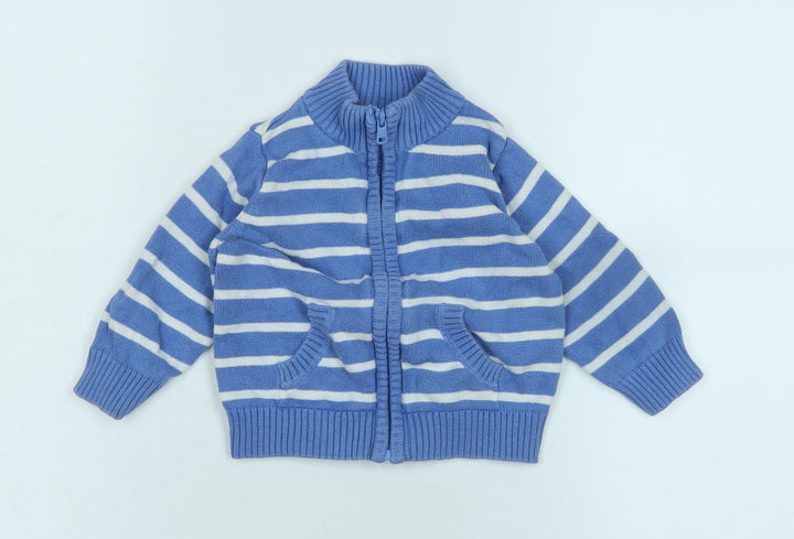 Mothercare Boys Blue Jacket Size 6-9 Months Zip