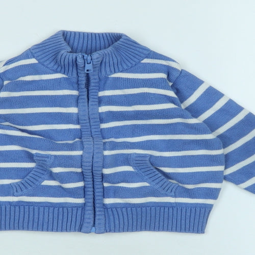 Mothercare Boys Blue Jacket Size 6-9 Months Zip